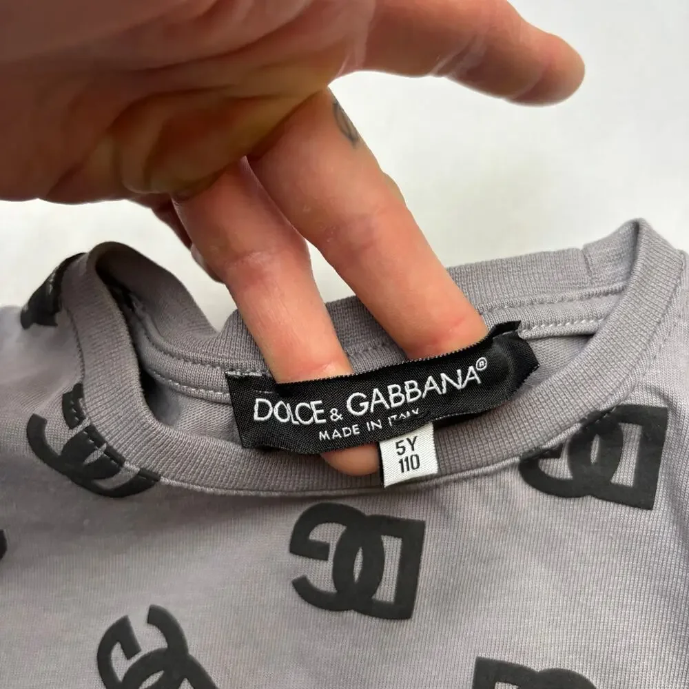 Dolce & Gabbana Monogram Logo Shirt and Shorts Lounge Set Boys 5Y